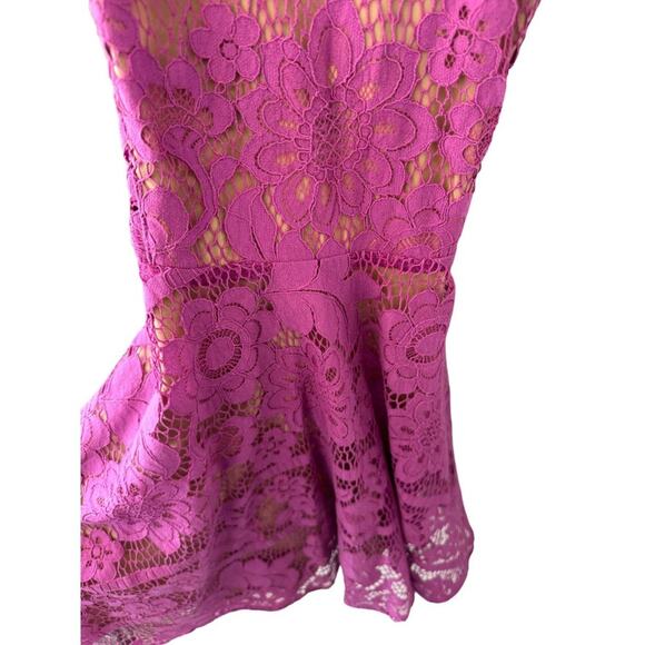 For Love and Lemons Gianna Apron Lace Crossback Dress Purple Size XS NWT - Picture 6 of 10
